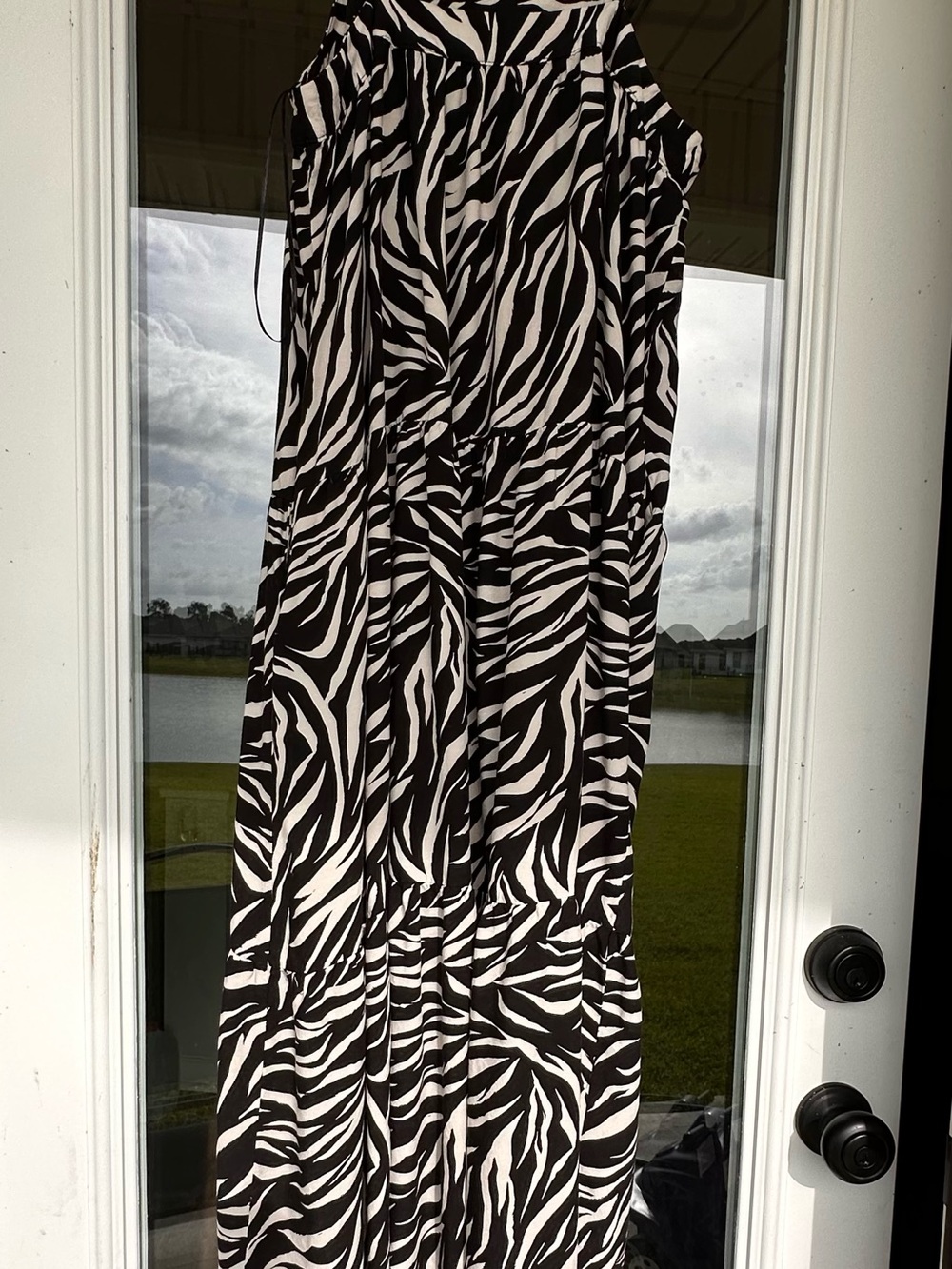 Time and Tru Black and White Zebra Print Dress